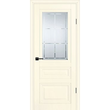 Межкомнатная дверь экошпон Profilo Porte PSC-39 магнолия остеклённая