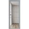 Алюминиевая межкомнатная дверь 2AХ серебро остеклённая