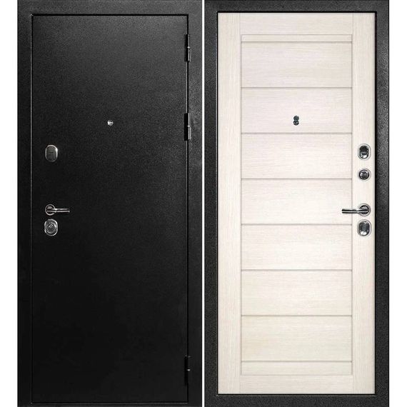 Входная дверь С-1 титан чёрный панель сборная сандал бежевый