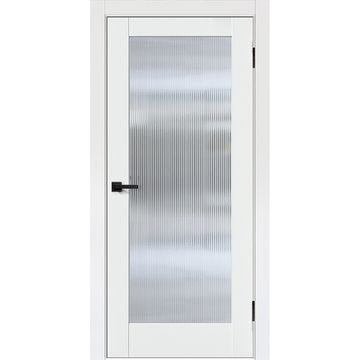 Межкомнатная дверь эмаль Мальта L-23 белый RAL 9003 остеклённая