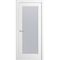 Межкомнатная дверь эмаль Бьянка-1 белоснежная со стеклом
