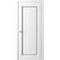 Межкомнатная дверь с парящей филёнкой Эрмитаж 8 винил белый со стеклом