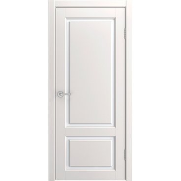 Межкомнатная дверь эмаль Мадрид-2 молочно-белая RAL 9010 со стеклом