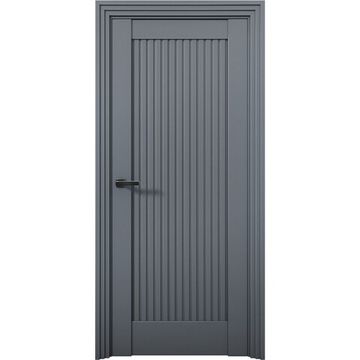Межкомнатная дверь Никель 1 антрацит глухая