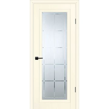 Межкомнатная дверь экошпон Profilo Porte PSC-35 магнолия остеклённая