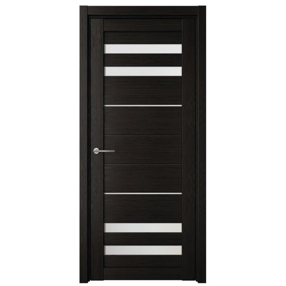 Фото двери Пекин экошпон тёмный кипарис со стеклом