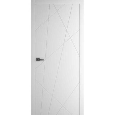 Межкомнатная дверь Porta ПТА-15B белая Shellac White чёрный лампас глухая