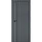 Межкомнатная дверь графит ПЭТ P-20 кромка ABS черная молдинг