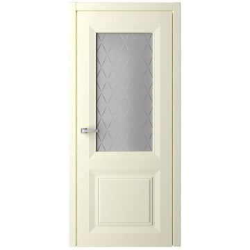 Межкомнатная дверь эмаль Стиль Богема слоновая кость остеклённая