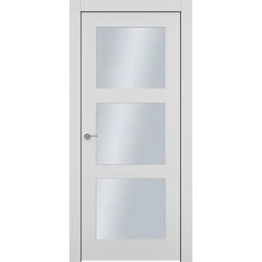 Межкомнатная дверь эмаль Классика 33 белая остеклённая