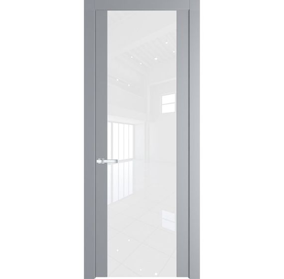 Межкомнатная дверь 1.7P смоки остеклённая