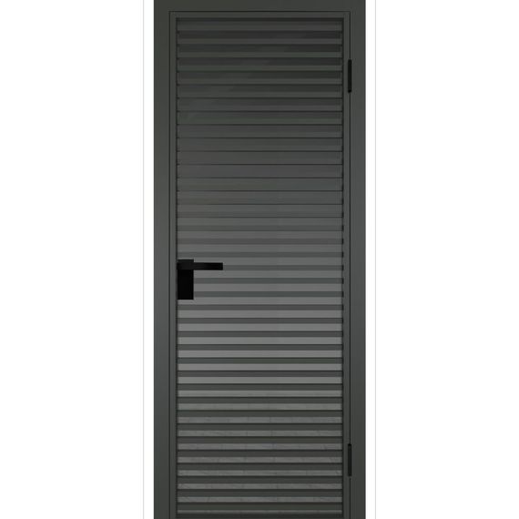 Межкомнатная дверь алюминиевая Profil Doors 12AG серая ночь остеклённая