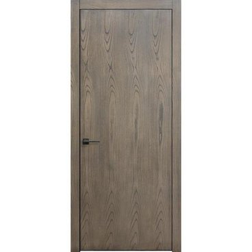 Межкомнатная дверь массив дуба шпон ясеня Флэт-4 0005 глухая