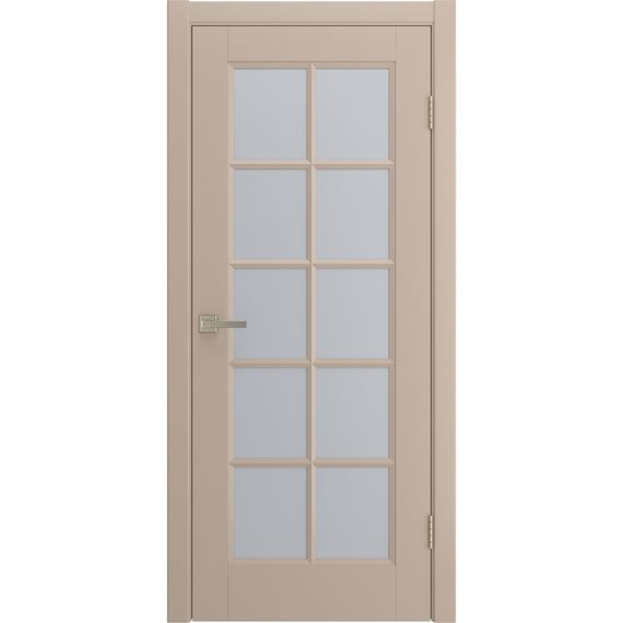 Фото двери Аморе эмаль латте со стеклом