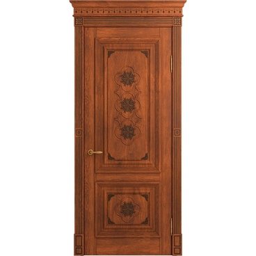 Межкомнатная дверь массив дуба Viporte Монако коньяк глухая