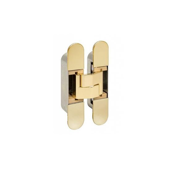 Петля дверная скрытая AGB for Profil Doors Eclipse 3.0 в цвете золото глянец с накладками