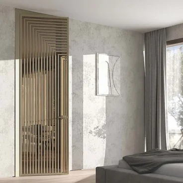 Межкомнатная алюминиевая дверь Loft-S 18 стекло прозрачное бесцветное