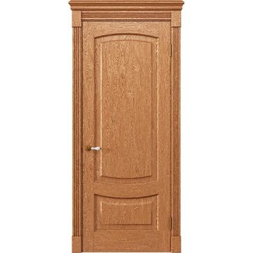 Межкомнатная дверь массив дуба Alvero Алина орех золотой глухая