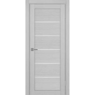 Межкомнатная дверь экошпон Турин 506.12 серый дуб остеклённая