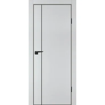 Межкомнатная дверь агат ПЭТ P-21 кромка ABS черная молдинг