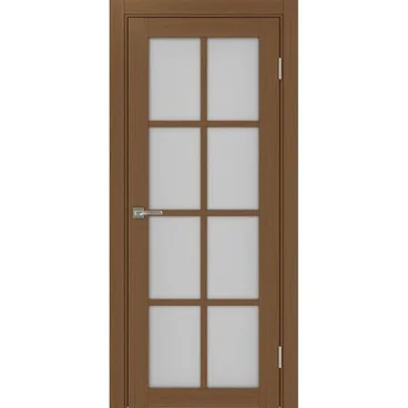 Межкомнатная дверь экошпон Турин 541.2222 орех остеклённая