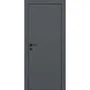 Межкомнатная дверь экошпон PX-1 графит с чёрной AL кромкой