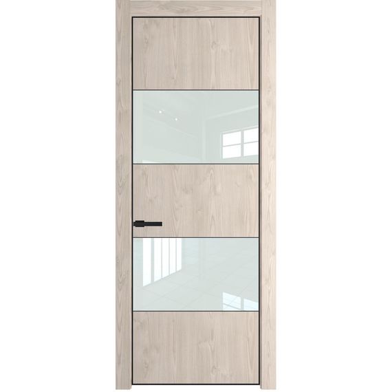 Межкомнатная дверь 22NA каштан светлый остеклённая