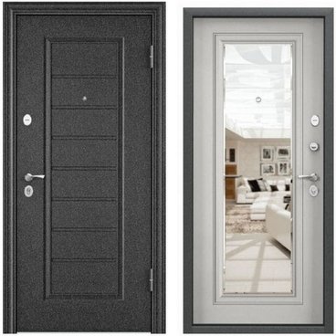 Входная дверь Delta PRO MP VDM-2 чёрный шёлк CK6-CM ПВХ бьянко