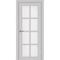 Межкомнатная дверь экошпон Турин 541.2222 пепельный остеклённая