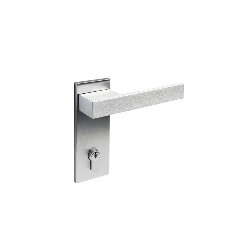 Дверная ручка Comit Profil Doors 360PL на планке PL65 хром матовый с цилиндром