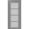 Межкомнатная дверь экошпон Турин 540.2222 серый остеклённая