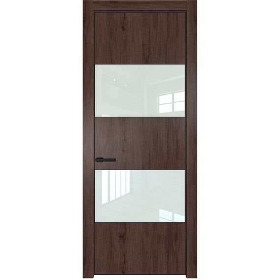 Межкомнатная дверь 22NA дуб тобакко остеклённая