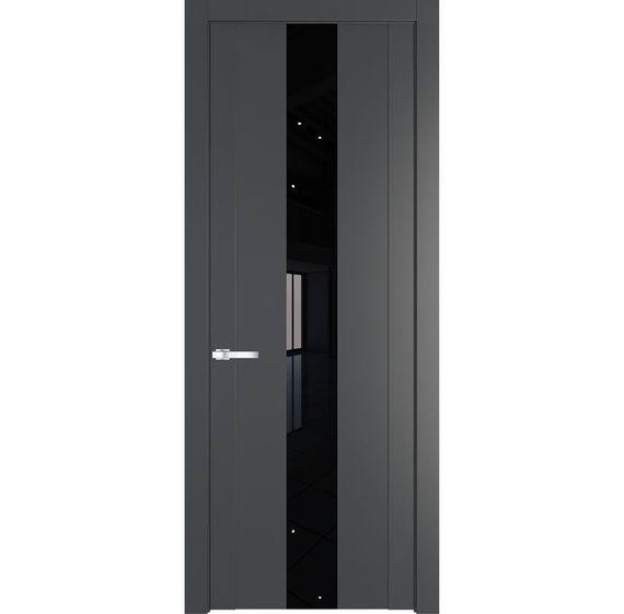 Межкомнатная дверь эмаль Profil Doors 1.9P графит остеклённая