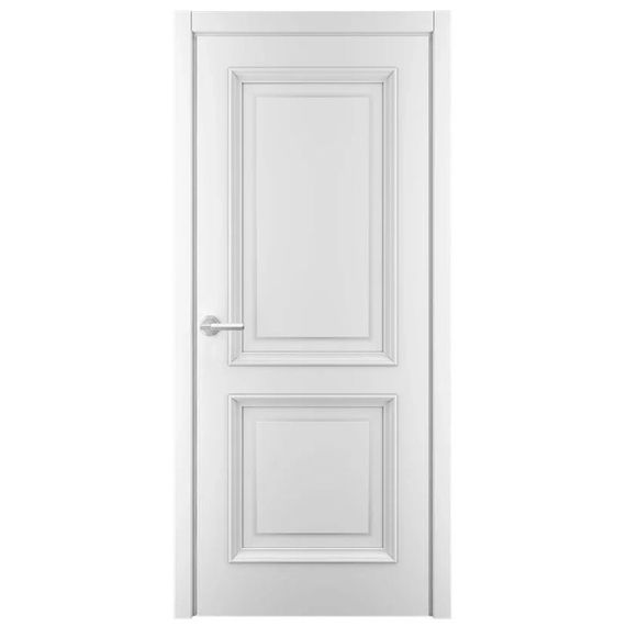 Фото межкомнатной двери эмаль Багет 2 белая глухая