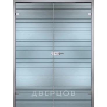 Грация двухстворчатая распашная стекло беcцветное матовое