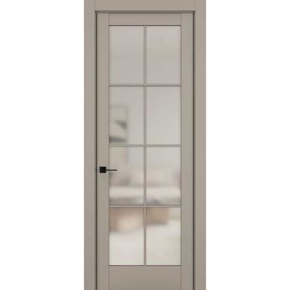 Фото межкомнатной двери керамик NC 11 бежевый остеклённая