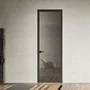 Межкомнатная алюминиевая дверь Loft 1 стекло прозрачное бронзовое