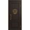 Межкомнатная дверь массив дуба Статус шоколад патина золото глухая