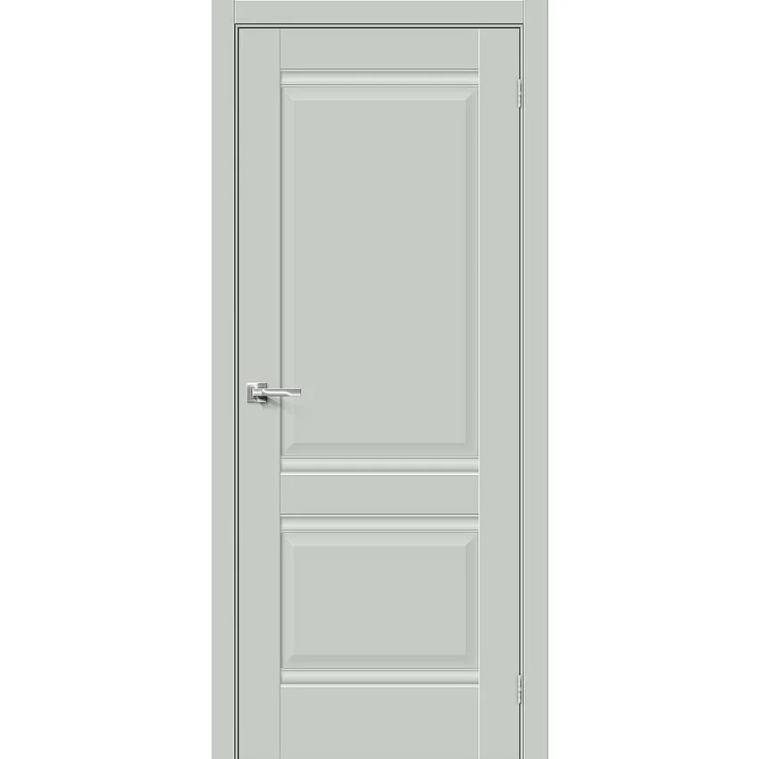 Фото межкомнатной двери эмалит Прима-2 grey matt глухая