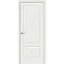Фото межкомнатной двери эмалит Прима-12.2 white matt глухая