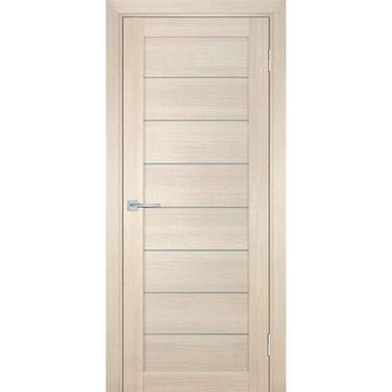 Межкомнатная дверь экошпон Мариам Техно-708 капучино стекло сатинат белый