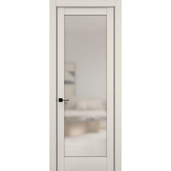 Фото межкомнатной двери керамик NC 8 жемчужный остеклённая