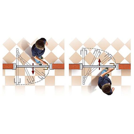 Поворотная система открывания дверей 1PA кремовая магнолия