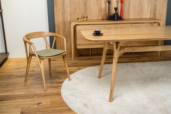 Стол Беверино обеденный цвет матовое масло из массива дуба