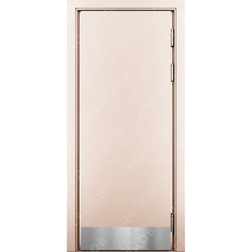 Маятниковая влагостойкая дверь Kapelli кремовый RAL 9001 с отбойной пластиной