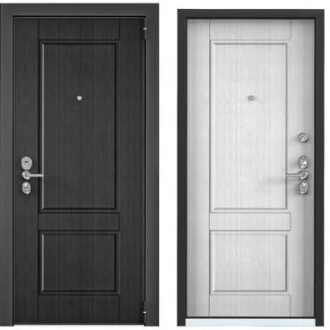 Входная дверь Ultimatum Next NC-1 скол дуба чёрный NC-1 скол дуба белый