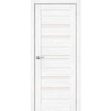 Межкомнатная дверь экошпон Bravo Порта-30 snow veralinga остеклённая