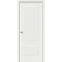 Фото межкомнатной двери эмалит Прима-12.7 white matt глухая