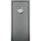 Маятниковая влагостойкая дверь Kapelli серый RAL 7040 с иллюминатором