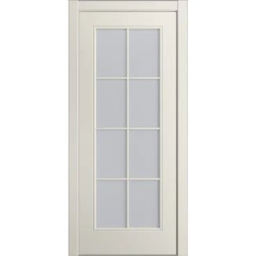 Межкомнатная дверь эмаль Версаль-Ф Лофт молочно-белая RAL 9010 со стеклом
